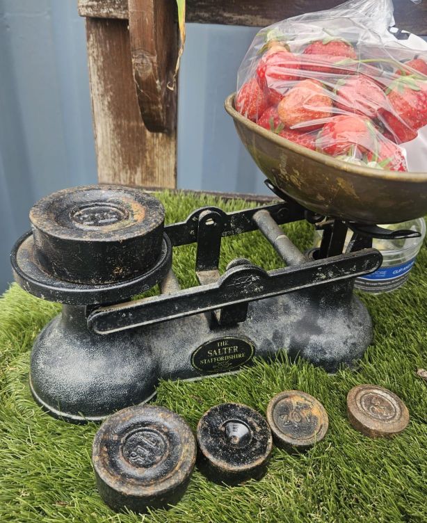 Weighing scales and produce photo