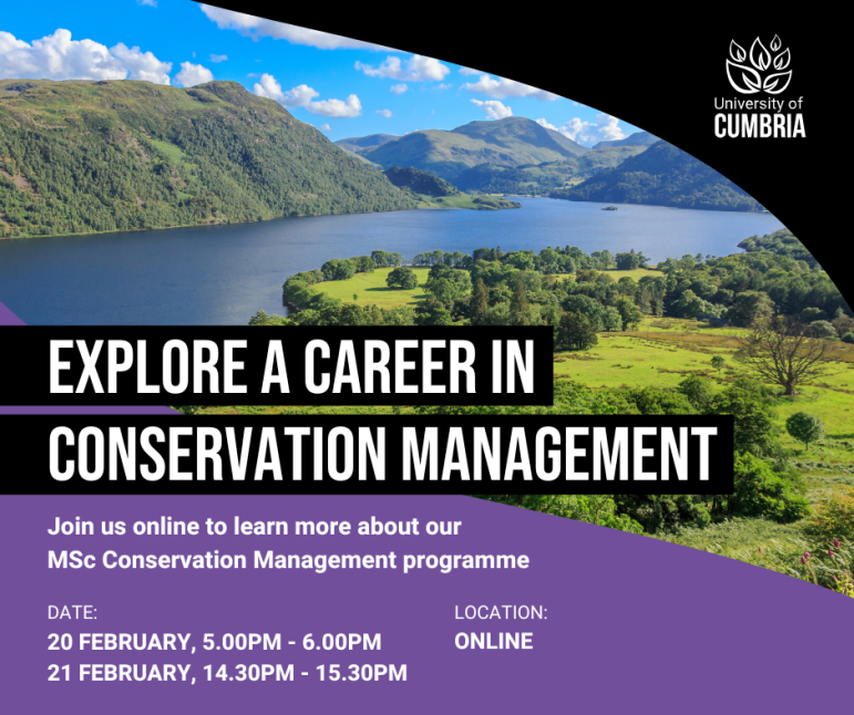 Conservation Management QA online flyer